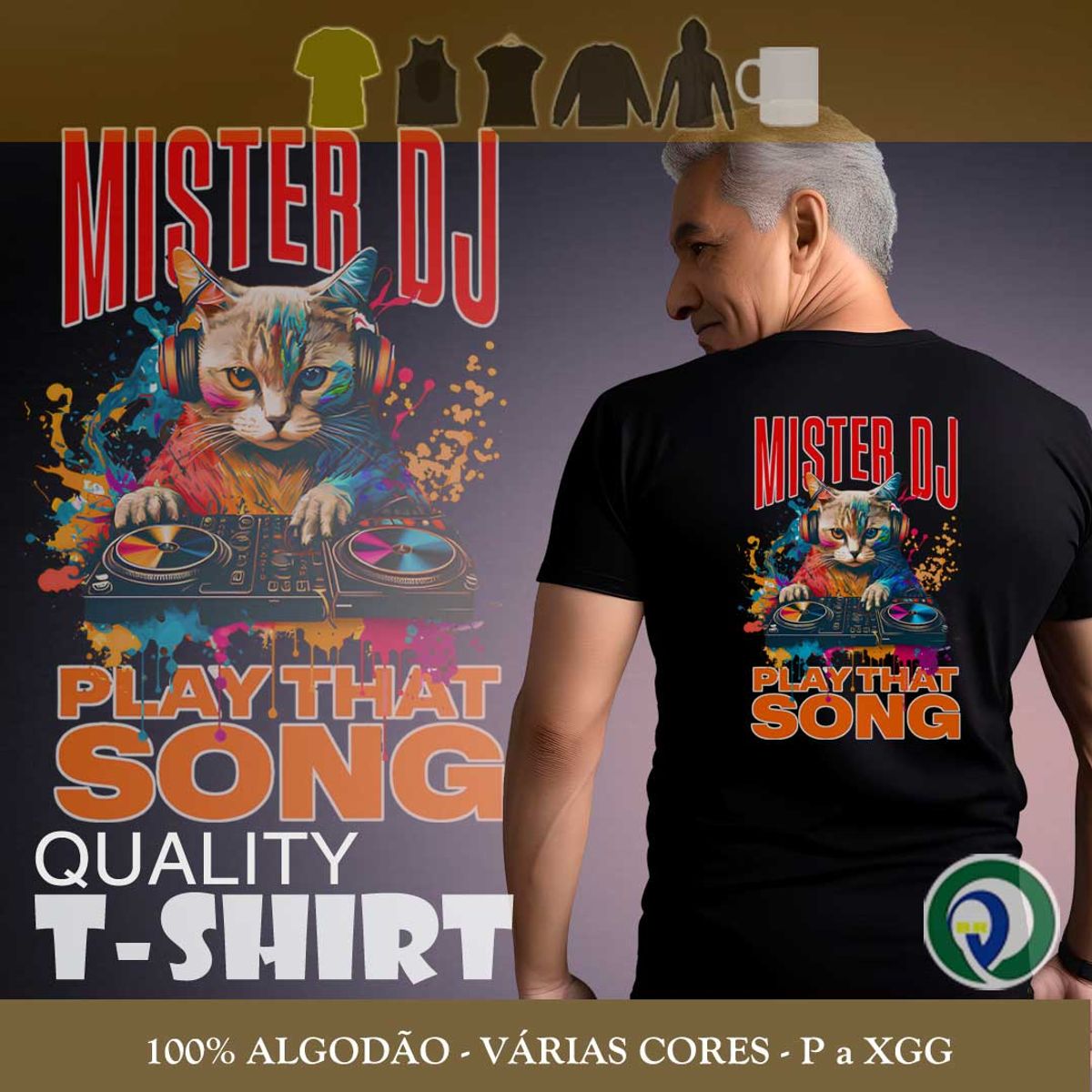 Nome do produto: GATO - Cat Mister DJ - Cor  Luz - TSQc