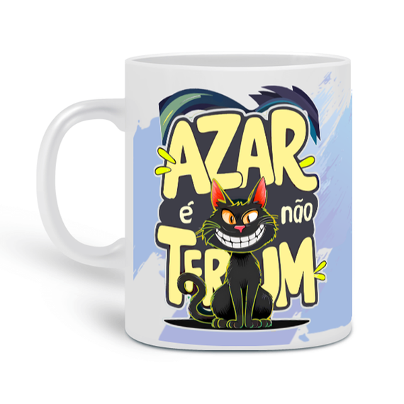 Gato Preto - Azar é não ter um - V2 - Caneca