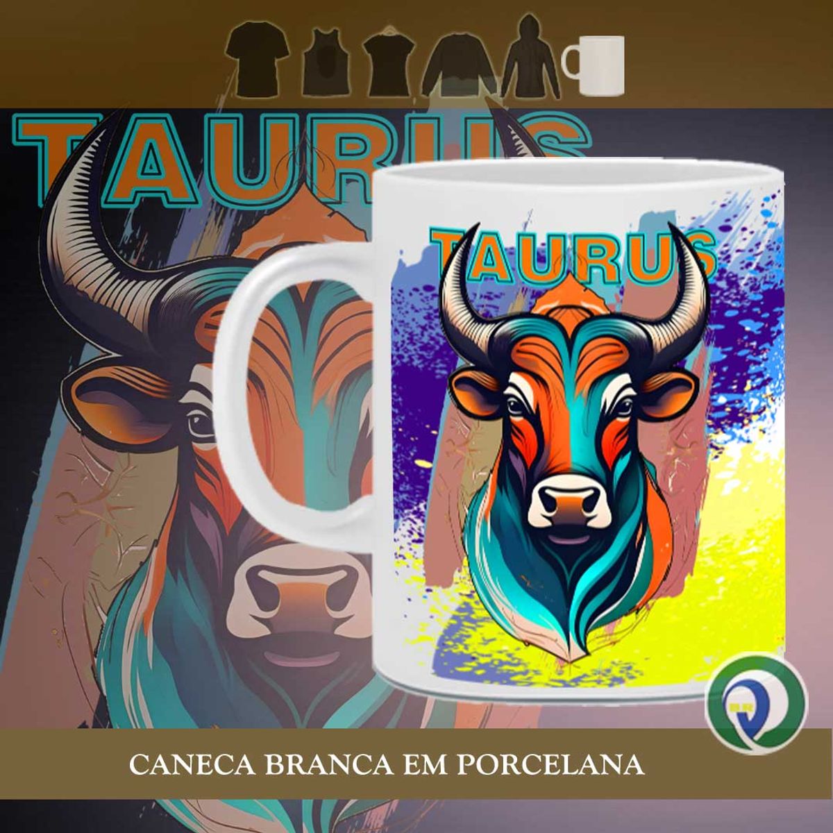 Nome do produto: TOURO - Signo Touro - Caneca