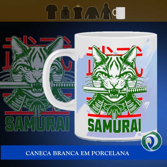 Gato Samurai - Caneca