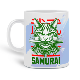 Nome do produtoGato Samurai - Caneca