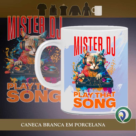 GATO - Cat Mister DJ - Caneca