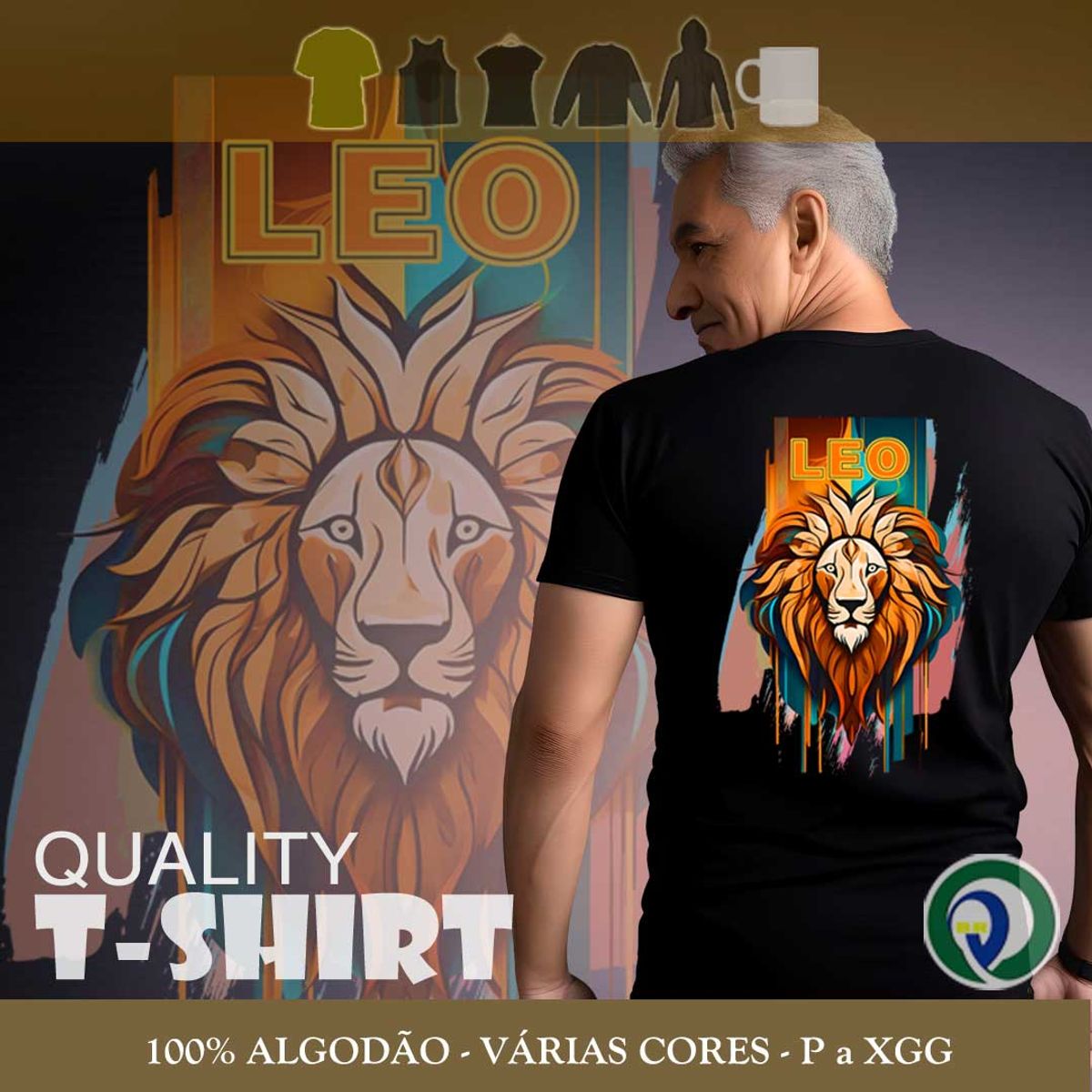 Nome do produto: LEÃO - Signo Leão - Cor & Luz - TSQc
