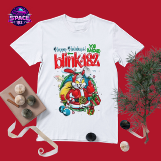 Camiseta blink 182 Happy Holidays You bastard, Merry Christmas,, Para o Natal