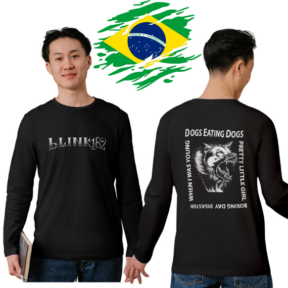 Camiseta Mark Hoppus Live Brasil 2024 EXCLUSIVA  Rara Dogs Eating Dogs Poliester