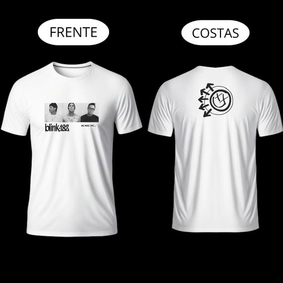 Camiseta blink 182 Prime Branca , Capa One More Time
