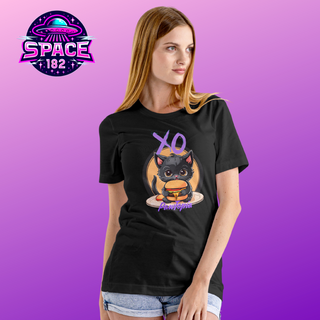 Camiseta Gato Fofo Com Hamburguer Pawtopia Oficial