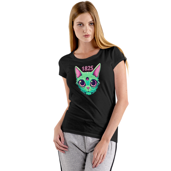 Camiseta Gato Alien, Original Space182  Feminina , 182S , Cores Variadas