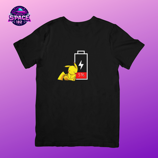 Camiseta Pikachu , Sem bateria, Sem carga