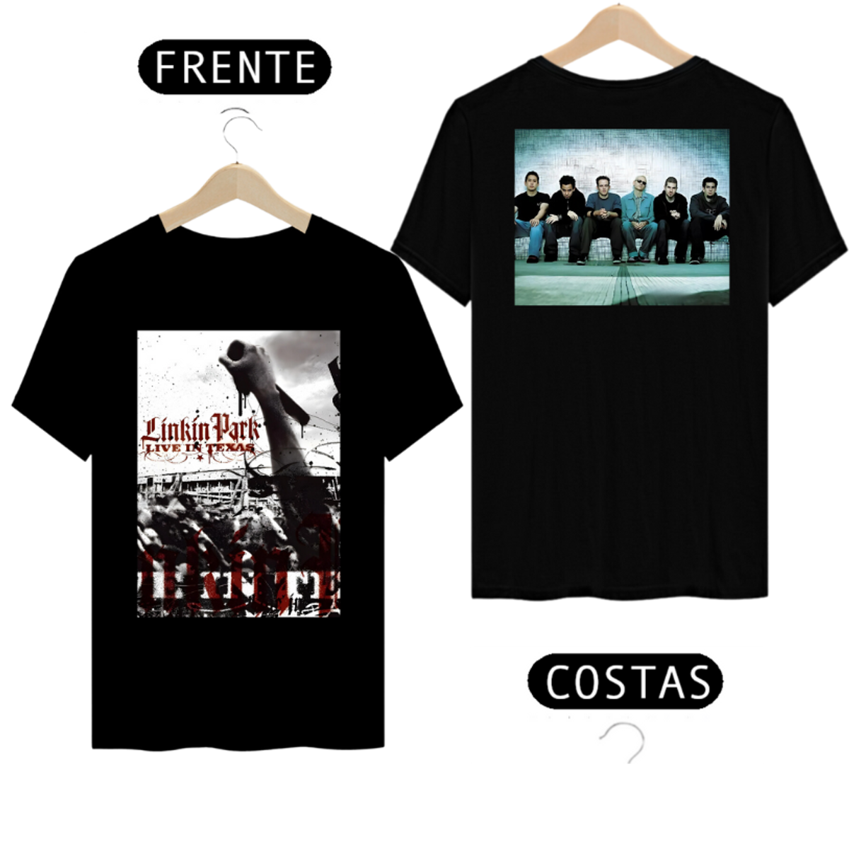Nome do produto: Camiseta Linkin Park Live In Texas RARA Quality