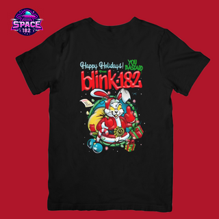 Nome do produtoCamiseta blink 182 Happy Holidays You bastard, Merry Christmas,, Para o Natal