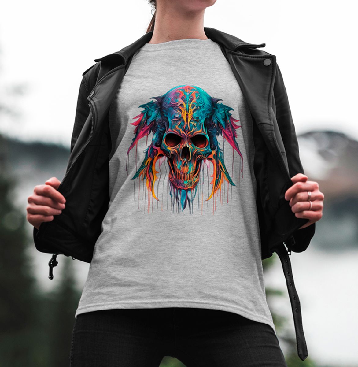 Nome do produto: Colorful Splash Skull