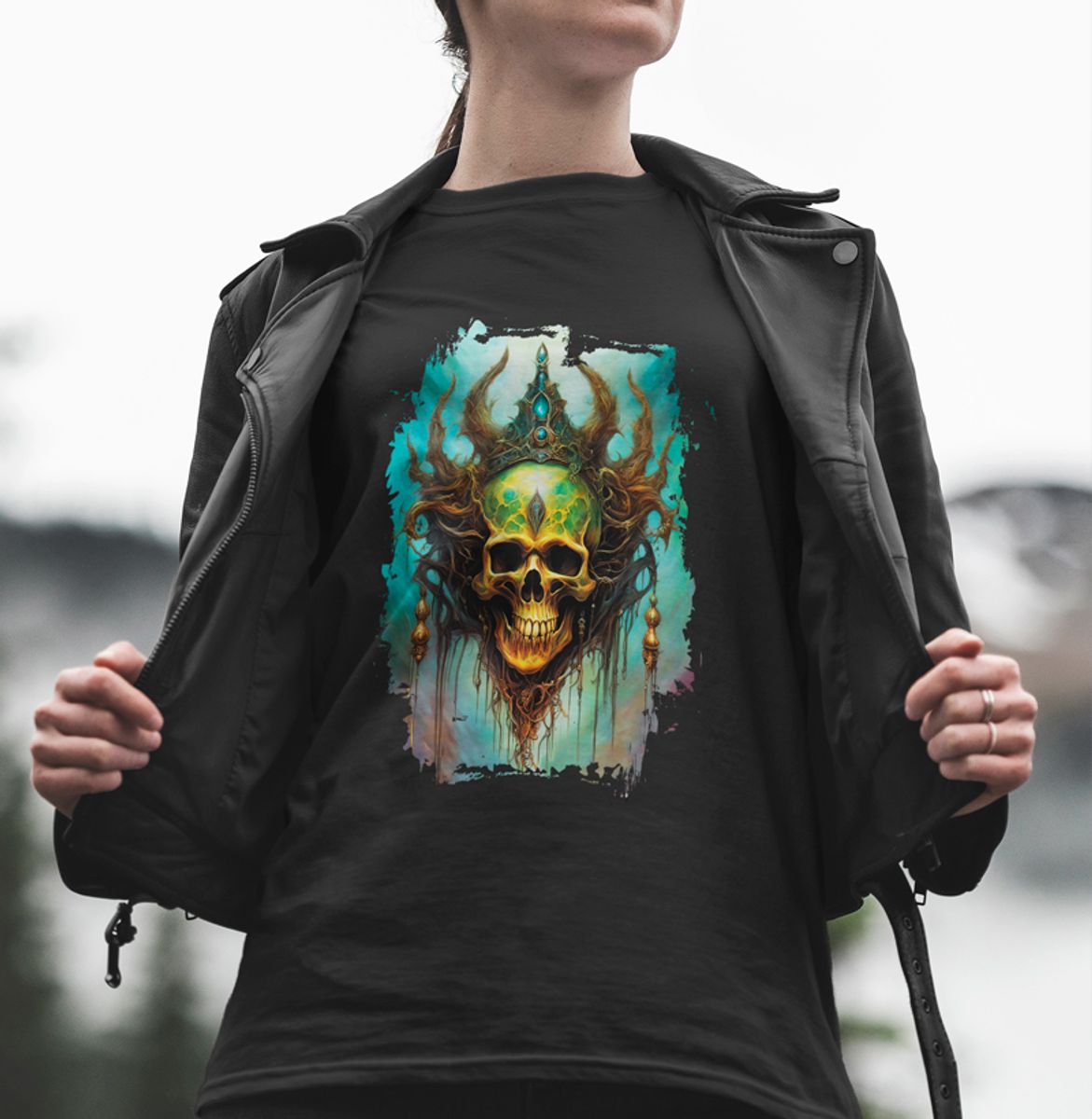 Nome do produto: Colorful Witch Skull