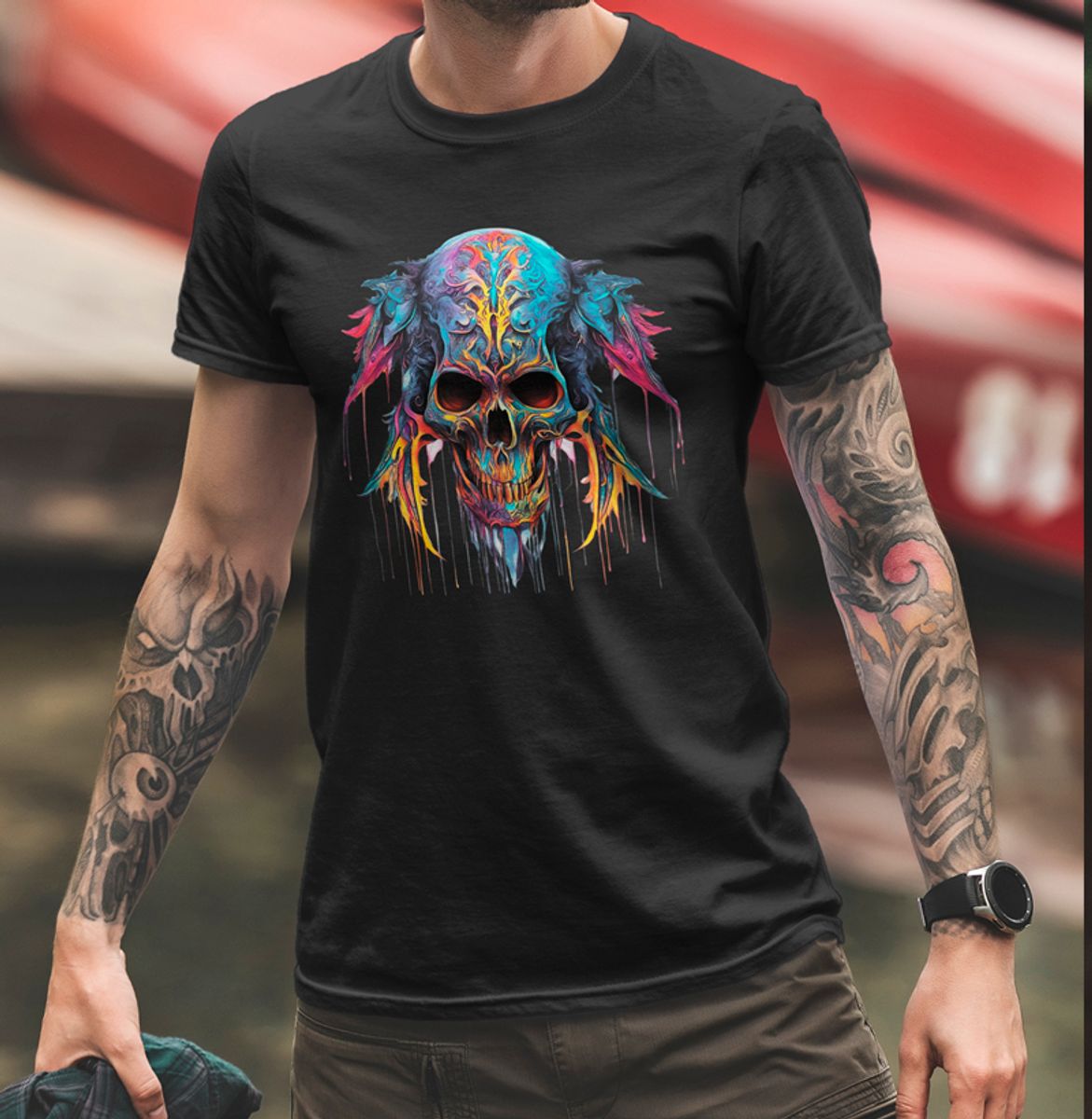 Nome do produto: Colorful Splash Skull
