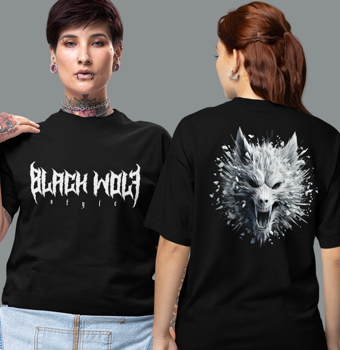 Nome do produto: Camiseta Oversized Unissex - Black Wolf (Werewolf)