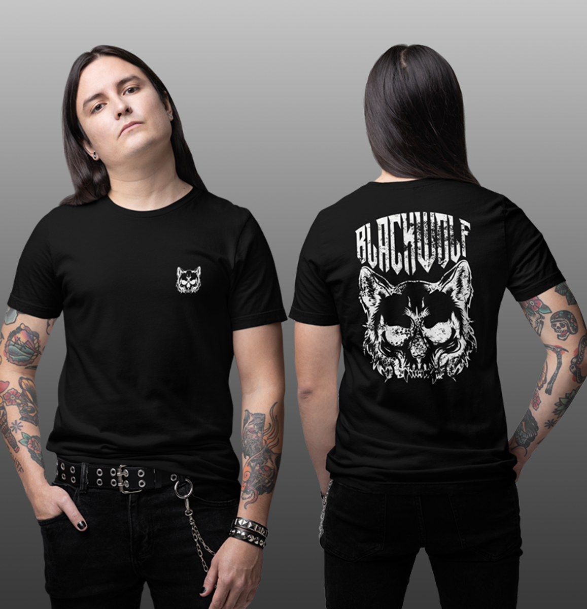 Nome do produto: Black Wolf (Wolf Skull) - Tshirt Prime