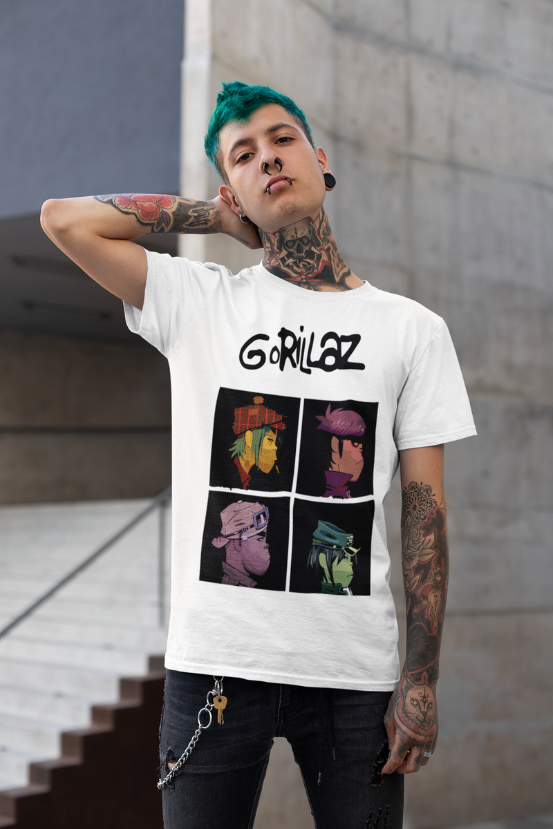 Nome do produto: camiseta banda (Gorillaz, cores)