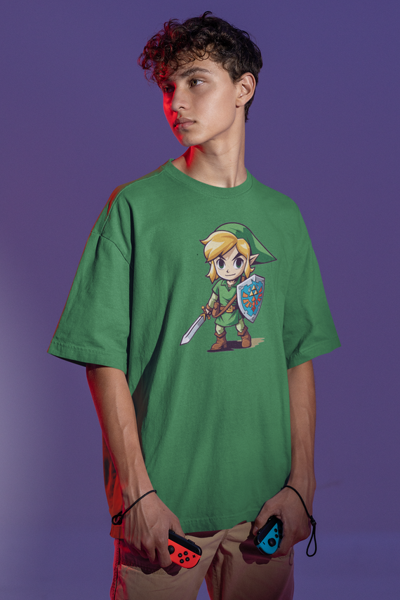 camiseta zelda cores (Link desbravador)