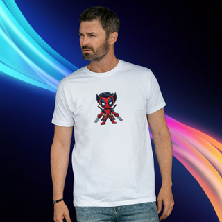 Nome do produtoCamiseta Deadpool e Wolverine Fusão