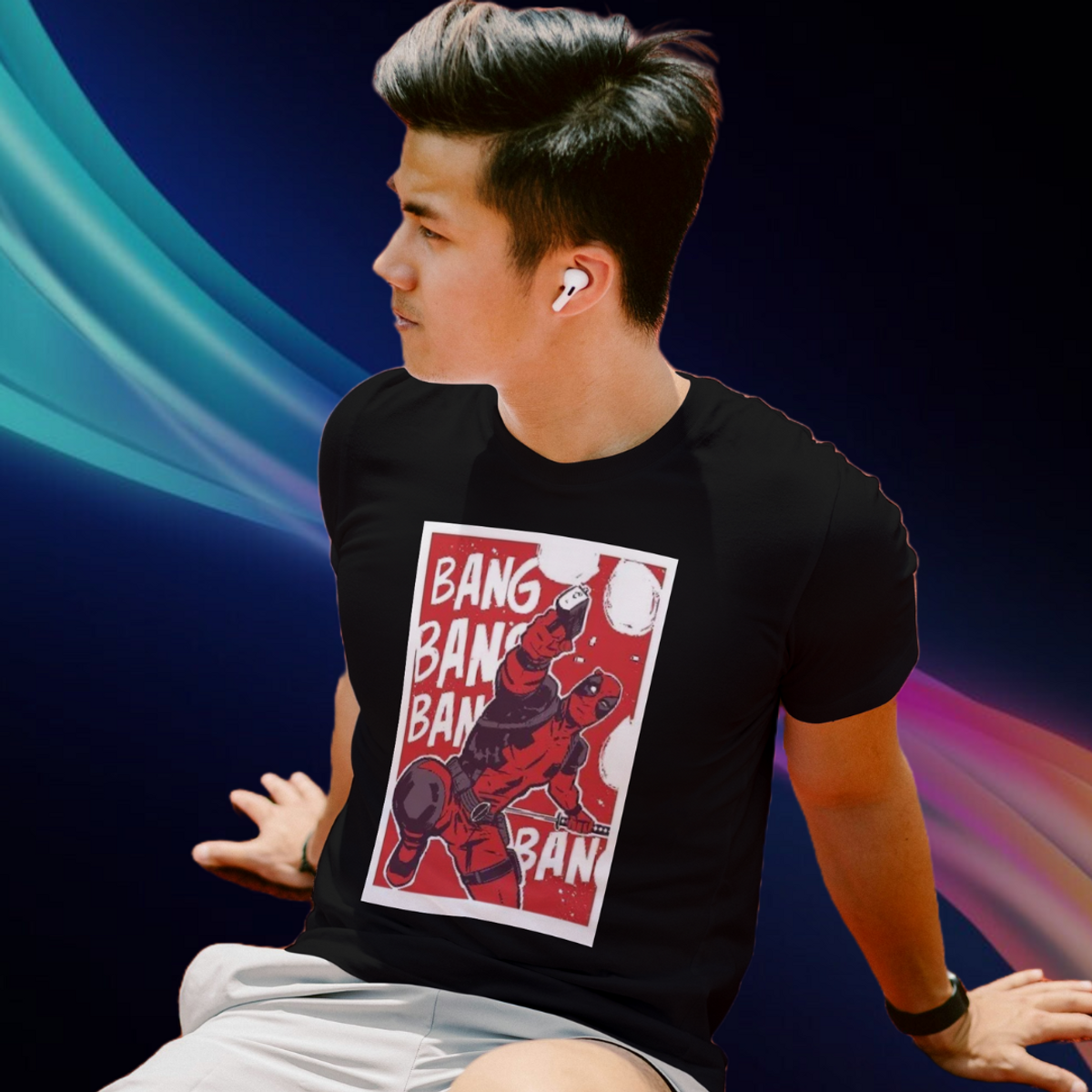 Nome do produto: Camiseta  Deadpool Bang Bang