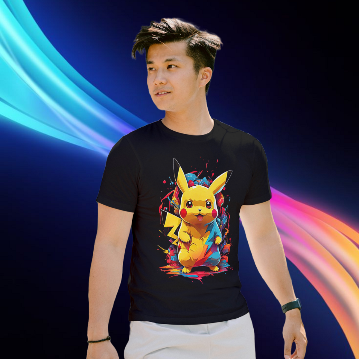 Nome do produto: Camiseta Pikachu Colors