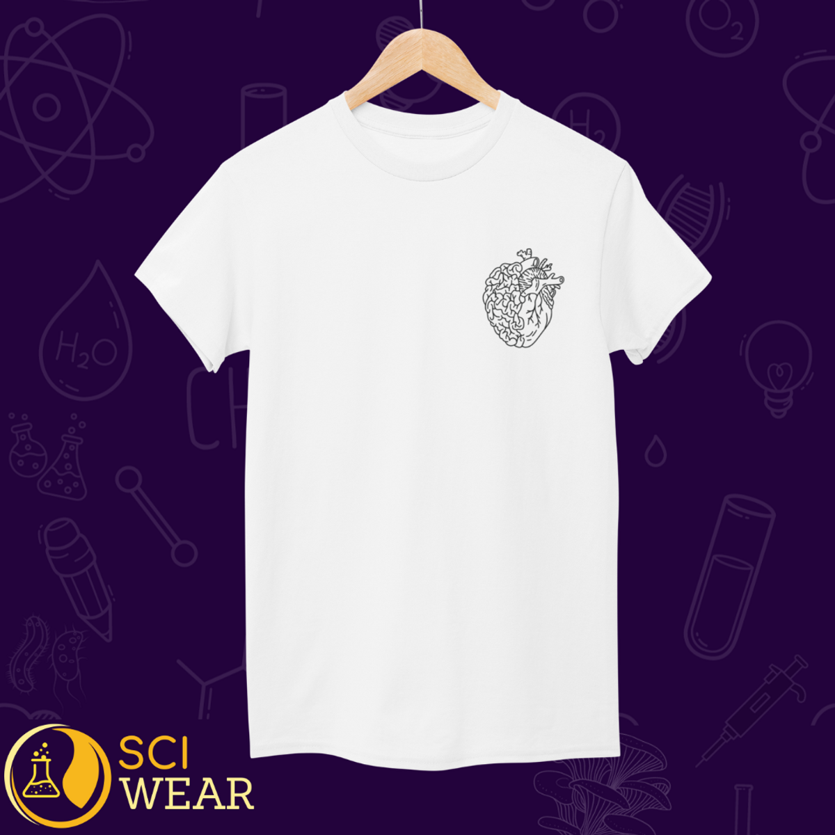 Nome do produto: Cérebro e coração - T-shirt