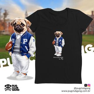 Camiseta Baby Long Pug - Universidade Pug