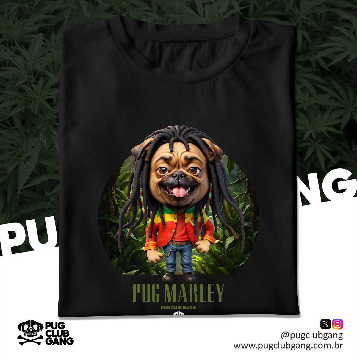 Nome do produto: Camiseta Pug - Pug Marley
