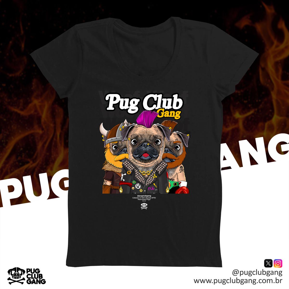 Nome do produto: Baby Long Pug Club Gang - Oficial