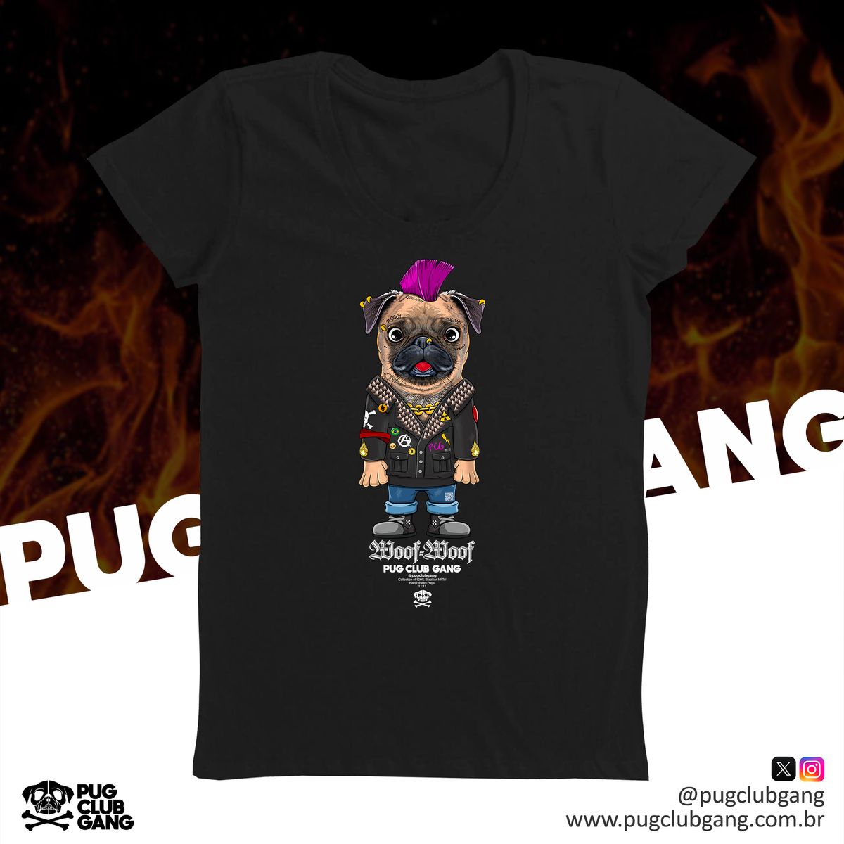 Nome do produto: Baby Long Pug Club Gang Woof-Woof