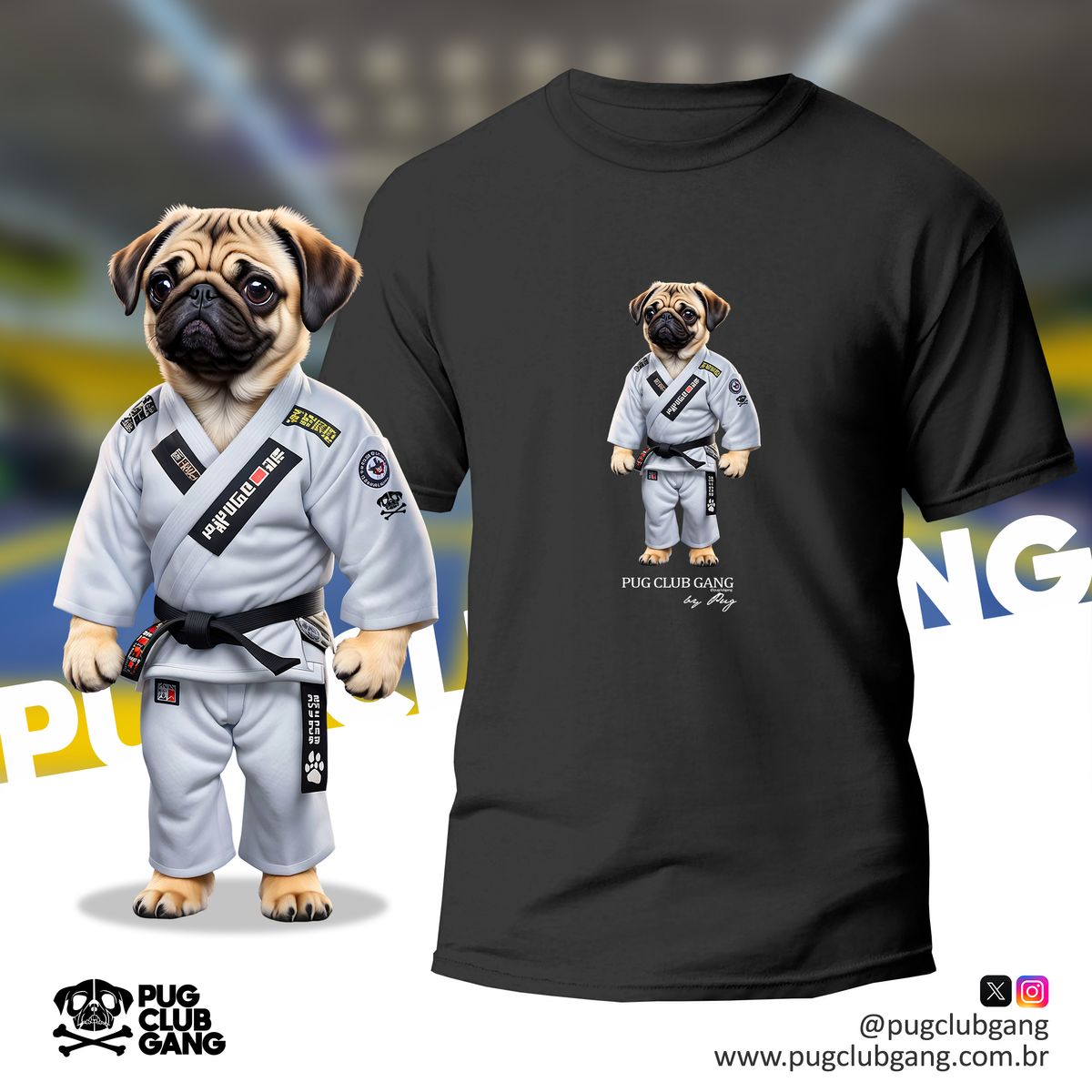 Nome do produto: Camiseta Pug - Pug Kimono