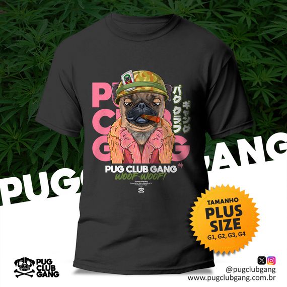 Camiseta Pug Snoop Dogg - Plus Size