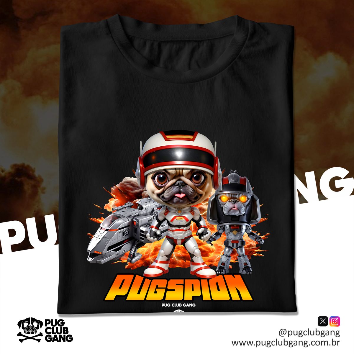 Nome do produto: Camiseta Pug - PugsPion