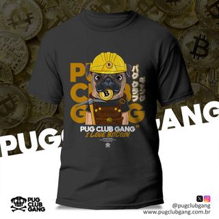 Camiseta Pug Minerador Bitcoin