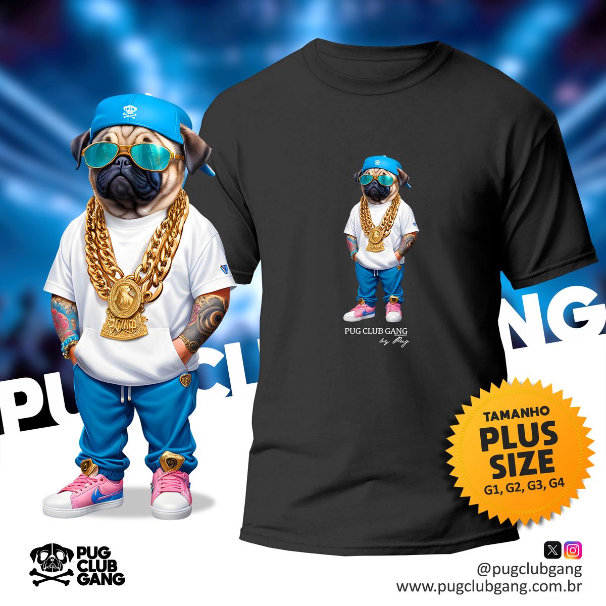 Nome do produto: Camiseta Pug - Pug Mc - Plus Size