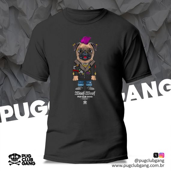 Camiseta Pug Club Gang Oficial