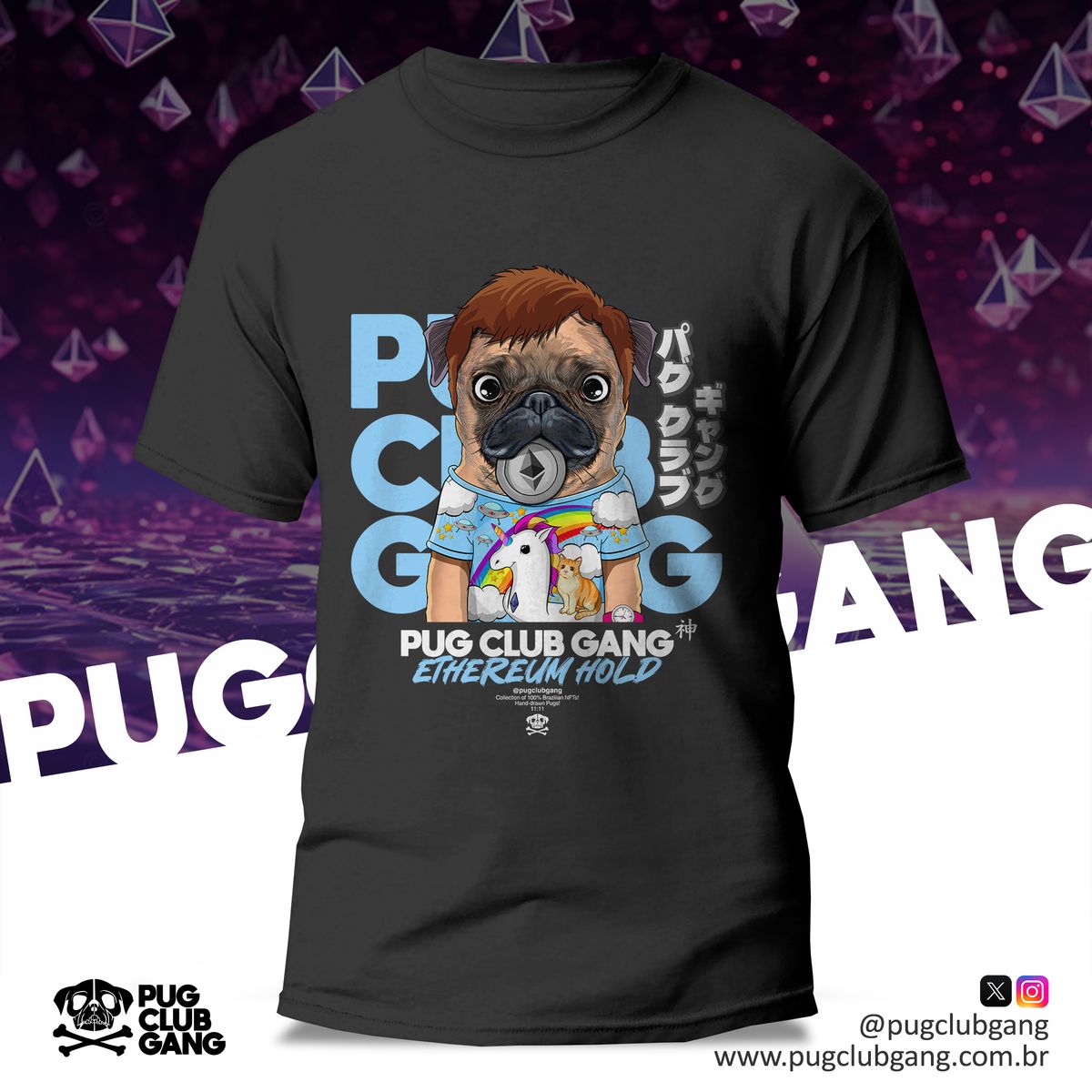 Nome do produto: Camiseta Pug Ethereum