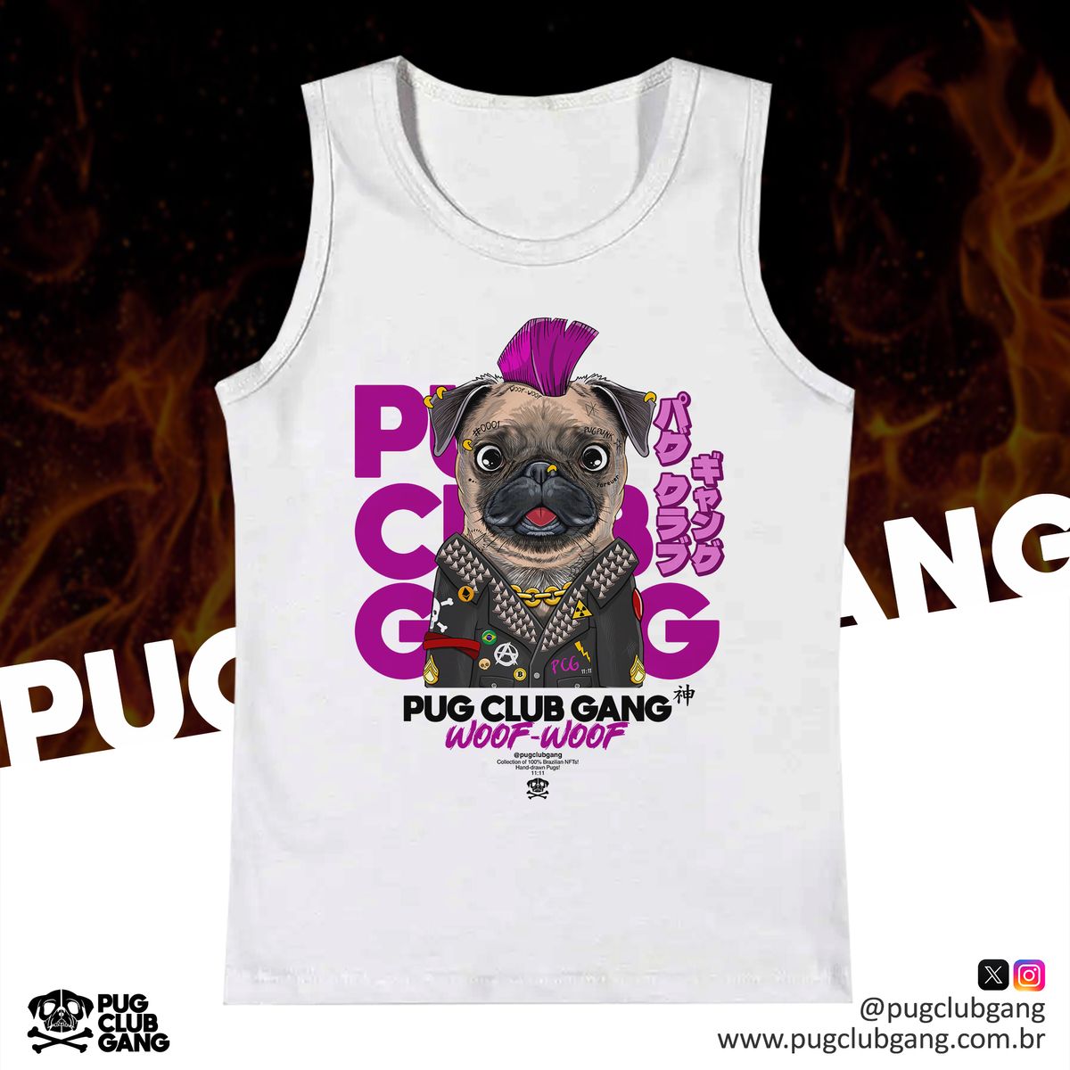 Nome do produto: Camiseta Regata Pug Punk