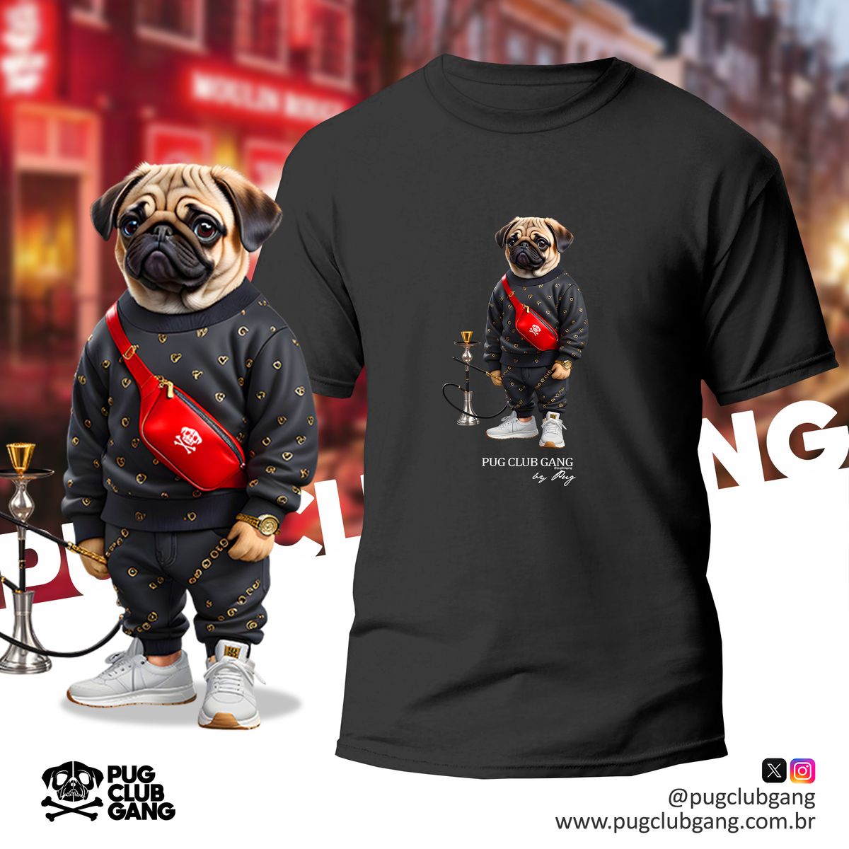 Nome do produto: Camiseta Pug - Pug Narguile