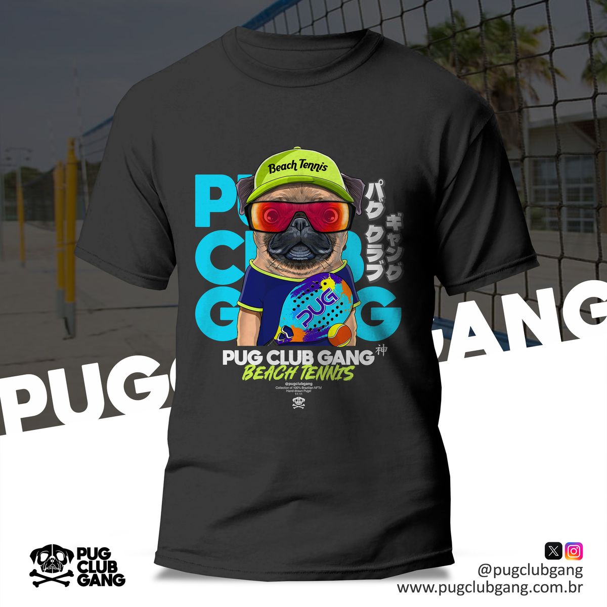 Nome do produto: Camiseta Pug Beach Tennis