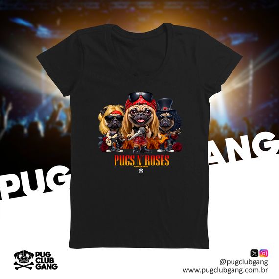 Camiseta Baby Long Pug - Pugs n´ Roses