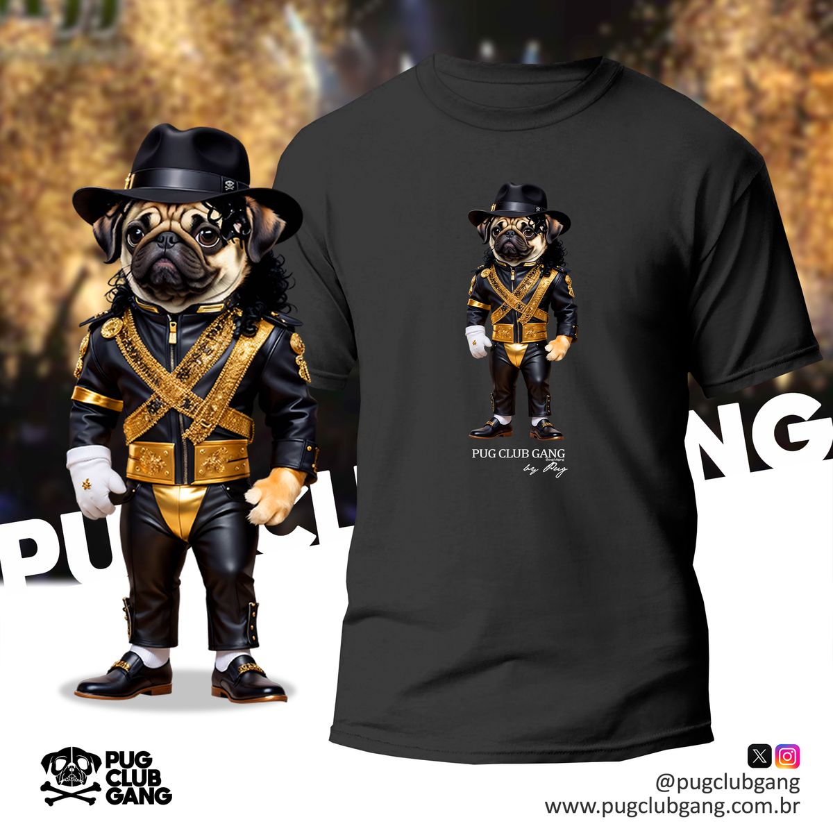 Nome do produto: Camiseta Pug - Pug Jackson