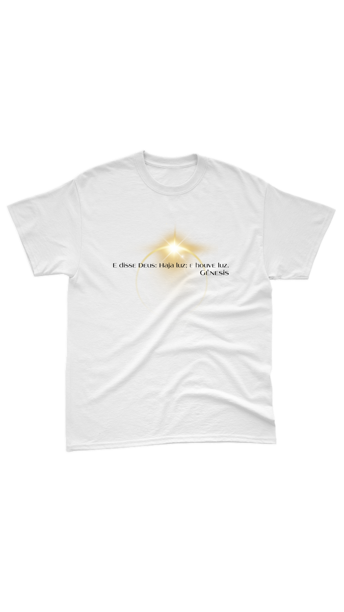 Nome do produto: Camiseta Genesis - Que haja luz