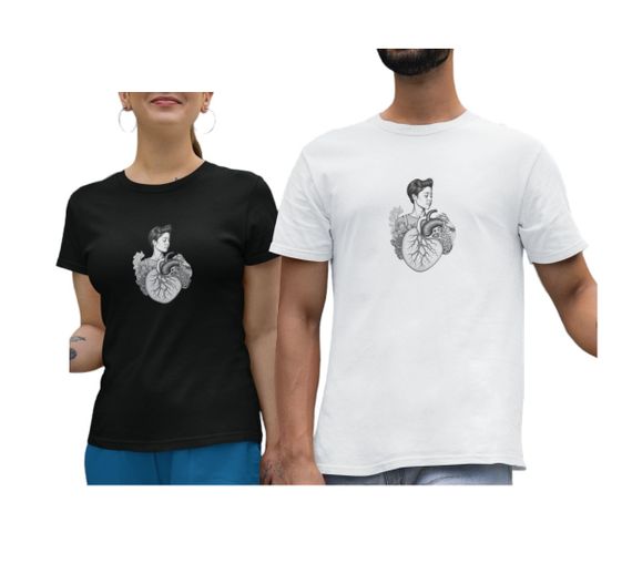 Camiseta Premium Unissex Col. Lápis Heart