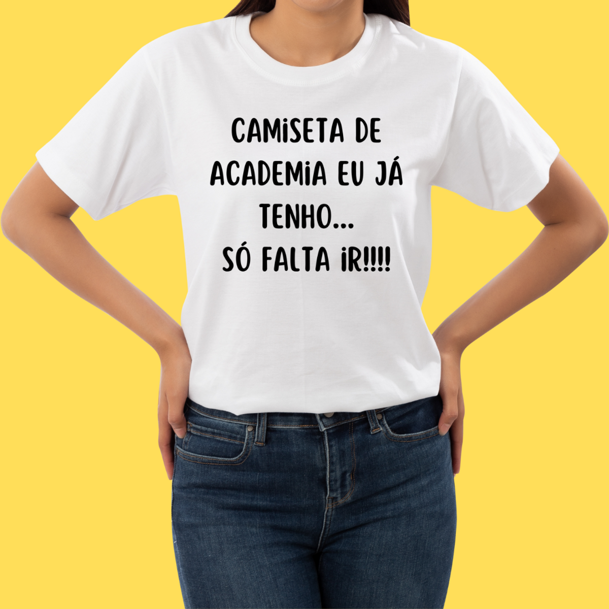 Nome do produto: Camiseta Camiseta de Academia eu já tenho, só falta ir!