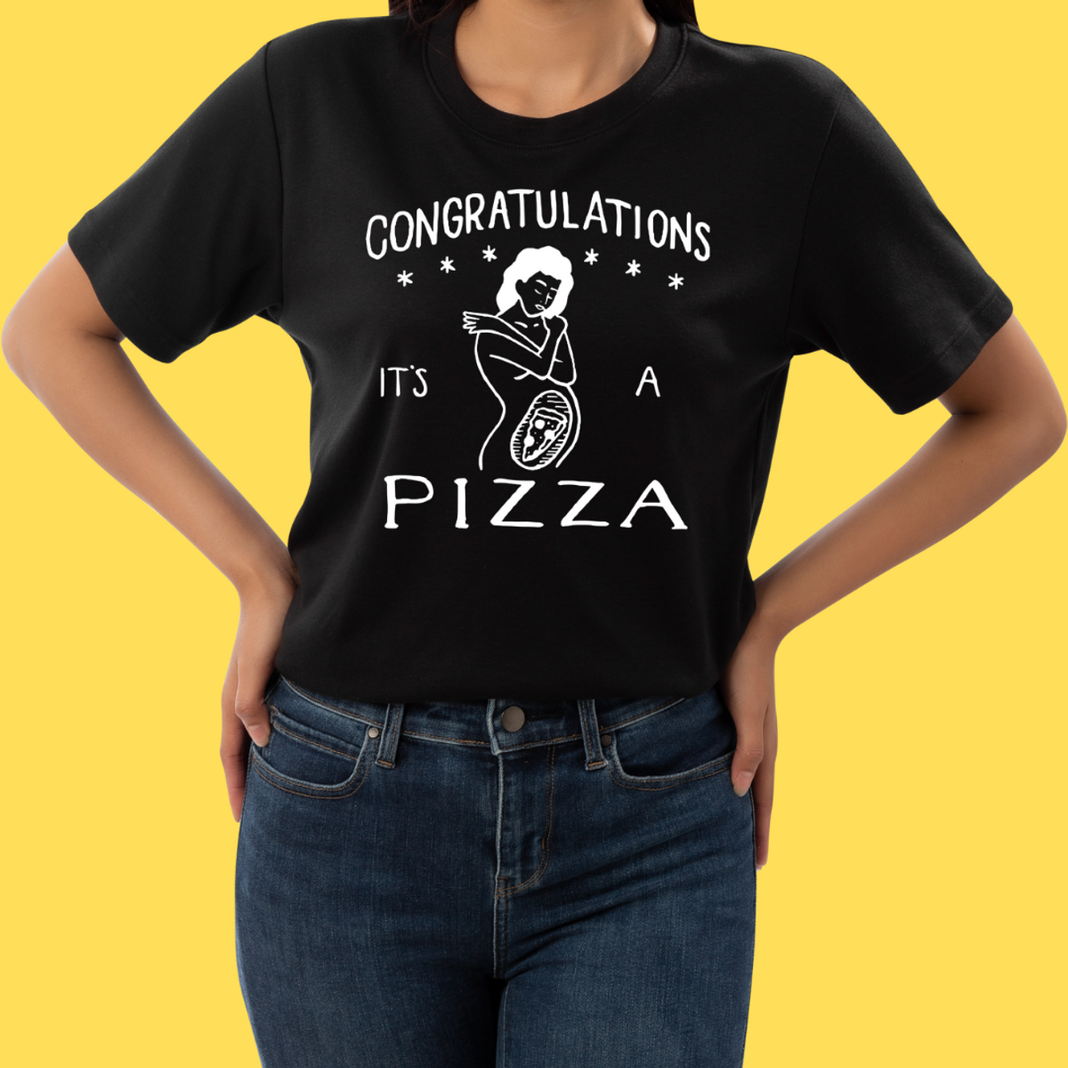 Nome do produto: Camiseta Congratulations it\'s a pizza