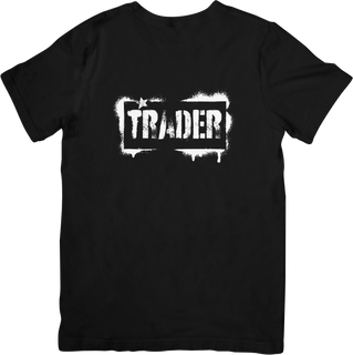 Camiseta Trader - Preta ou Azul (Estampa Branca)