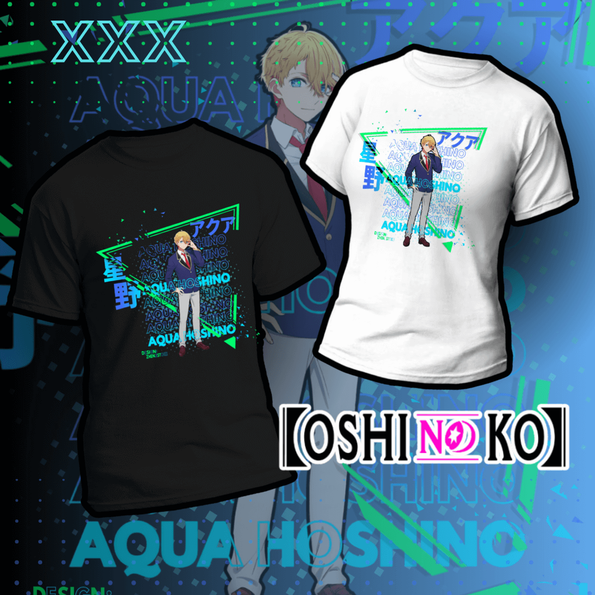 Nome do produto: *NOVO* Camiseta Oshi no Ko - Aqua Hoshino