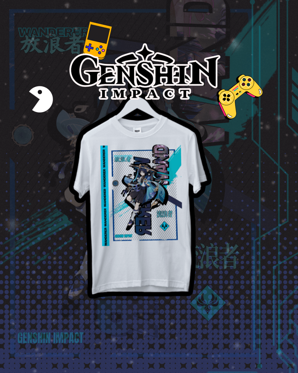 Nome do produto: Camiseta Genshin Impact - Wanderer
