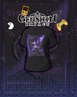 Camiseta Genshin Impact - Shogun Raiden Dark Colors